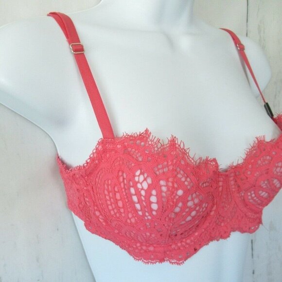 New Victorias Secret Bra 32C Dream Angels Push Up Without Padding Lace Underwire - Picture 2 of 6
